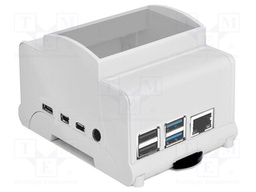 Enclosure: for computer; grey; 69mm; for DIN rail mounting