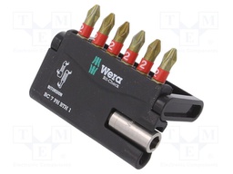 Screwdriver bits; Pcs: 7; Package: plastic case; 25mm; BiTorsion