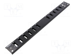 Front panel; 1U; Panel colour: black