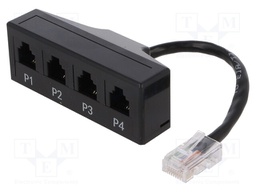 Plug/socket; splitter; Layout: 6p4c,8p8c; female/male