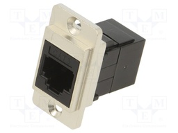 Coupler; DUALSLIM; Cat: 3; Layout: 6p4c; RJ11 socket,both sides
