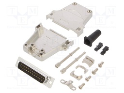 D-Sub; PIN: 25; plug; male; shielded; soldering; for cable; black