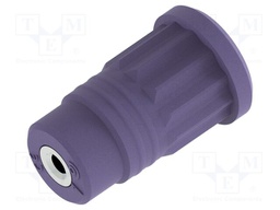 Connector: 4mm banana; socket; 36A; violet; nickel plated; 24mm