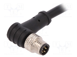 Connector: M8; male; PIN: 5; angled; with strain relief,with lead