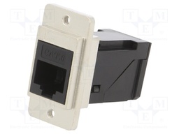 Coupler; DUALSLIM; Cat: 6; Layout: 8p8c; RJ45 socket,both sides