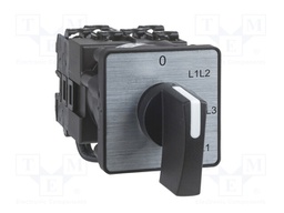 Switch: voltmeter cam switch; Stabl.pos: 4; 12A; 0-L1L2-L2L3-L3L1