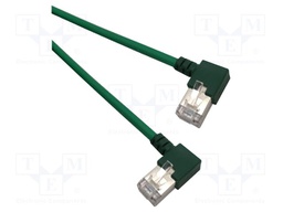 Patch cord; F/UTP; Cat: 6; RJ45 right angled plug,both sides