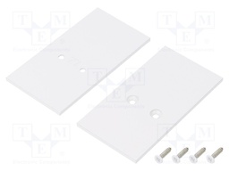 Cap for LED profiles; white; steel; Application: VARIO30