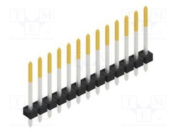 Connector: pin strips; pin header; male; PIN: 13; 2.54mm; THT; 1x13