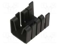 Heatsink: extruded; U; black; L: 19.05mm; W: 14.5mm; H: 12.7mm; 21K/W