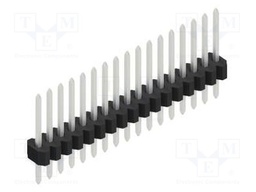 Connector: pin strips; pin header; male; PIN: 17; 1.27mm; THT; 1x17