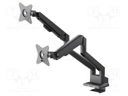 LCD/LED holder; black; 2-armig; 9kg; 75x75mm,100x100mm