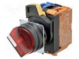 Switch: rotary; 22mm; LED; Pos: 3