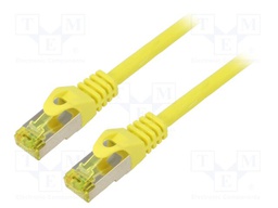 Patch cord; S/FTP; 6a; stranded; Cu; LSZH; yellow; 2m; 27AWG; Cores: 8