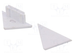 Cap for LED profiles; white; ABS; Application: TRIO10