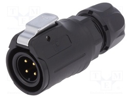 Plug; Connector: circular; size 16; 02; male; PIN: 4; with latch