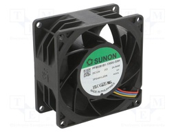Fan: DC; axial; 12VDC; 80x80x38mm; ball bearing