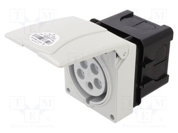 Connector: AC supply 3-phase; socket; female; 32A; 400VAC; IP44