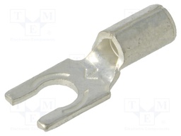 Fork terminal; M3,5; crimped; for cable; non-insulated; copper