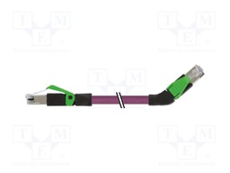Patch cord; RJ45 plug,RJ45 left angled plug; 5; stranded; Cu; PUR