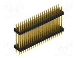 Connector: pin strips; pin header; male; PIN: 44; 1.27mm; THT; 2x22