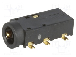 Socket; Jack 3,5mm; female; stereo; ways: 4; horizontal; on PCBs