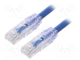 Patch cord; TX6A™ 10Gig,U/UTP; 6a; solid; Cu; PVC; blue; Len: 0.5m