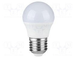 LED lamp; neutral white; E27; 220÷240VAC; 600lm; P: 6.5W; 180°; IP20