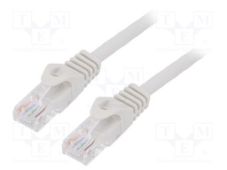 Patch cord; U/UTP; 6; stranded; CCA; PVC; grey; Len: 1m; 26AWG