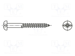 Screw; for wood; BN: 202361