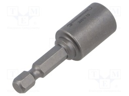 Screwdriver bit; HEX 10mm; Bit: 6-angles socket; 1/4" (E6,3mm)