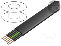 Wire; PVC-Flach; 6G0,75mm2; unshielded; 450/750V; PVC; Cu; stranded