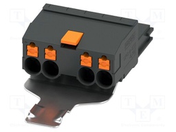 PCB connector, nominal cross section: 4 mm2, color: black, n
