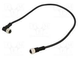 Cable: for sensors/automation; PIN: 8; M12-M12; 0.5m; plug; plug