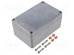 Enclosure: multipurpose; X: 80mm; Y: 125mm; Z: 57mm; aluminium; IP66