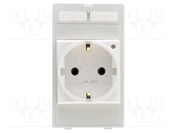 Plug socket module Germany w. LED (VDE)