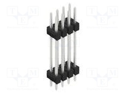 Connector: pin strips; pin header; male; PIN: 8; 2.54mm; THT; 2x4