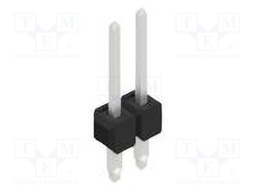 Connector: pin strips; pin header; male; PIN: 2; 2.54mm; THT; 1x2
