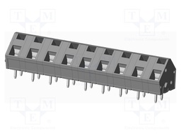 Connector: PCB terminal block; terminal; angled 45°; on PCBs