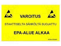 Information board; ESD,self-adhesive; 300x150mm; black,yellow