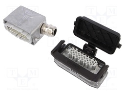 Connector: HDC; Type: with cable gland; Pitch: 77,5x27mm; 500V; 16A