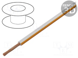 Wire; H05V-K,LgY; stranded; Cu; 1.5mm2; PVC; white-orange; 100m