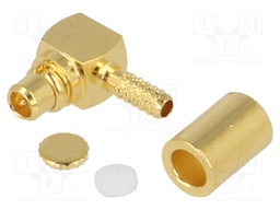 Plug; MMCX; male; angled 90°; 50Ω; RG178(A,B),RG196(A); crimped