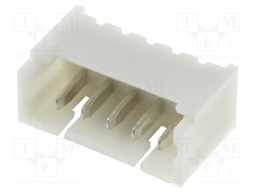 Socket; wire-board; male; 1.25mm; PIN: 6; THT; 125V; 1A; tinned