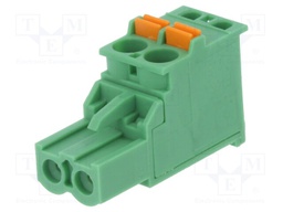 Pluggable terminal block; 5mm; ways: 2; angled 90°; plug; female