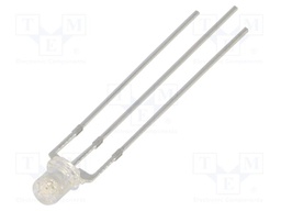 LED; red,blue; 3mm; 140°; Front: flat; 2.1÷2.6/2.9÷3.4VDC; -30÷85°C