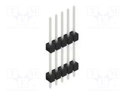 Connector: pin strips; pin header; male; PIN: 5; 2.54mm; THT; 1x5