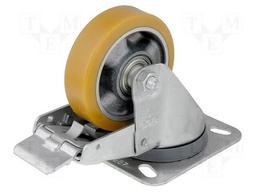 Transport wheel; Ø: 125mm; W: 35mm; H: 156mm; torsional with lock