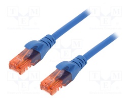 Patch cord; U/UTP; 6; stranded; Cu; LSZH; blue; 3m; 26AWG