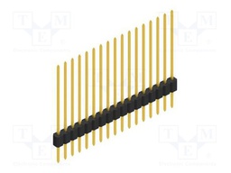 Connector: pin strips; pin header; male; PIN: 17; 1.27mm; THT; 1x17